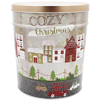 Cozy Christmas 3.5 Gallon Tin