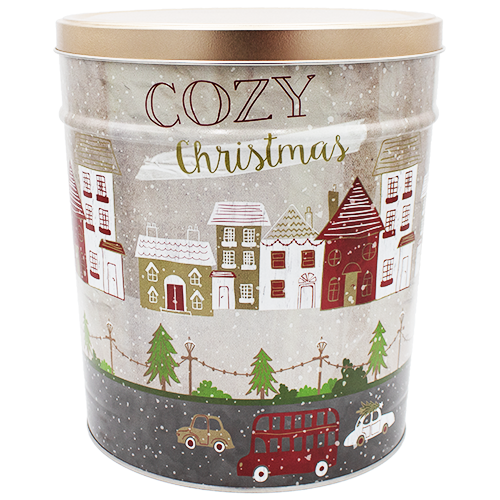 Cozy Christmas 3.5 Gallon Tin